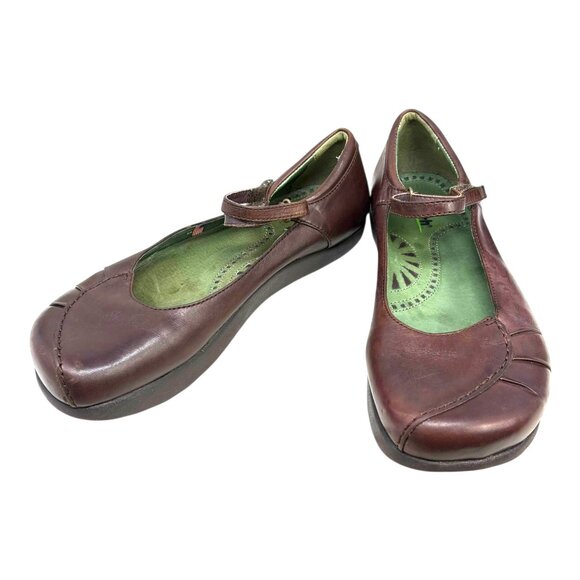 Kalso Earth Simplista Mahogany Leather Mary Jane Flats - Picture 7 of 10